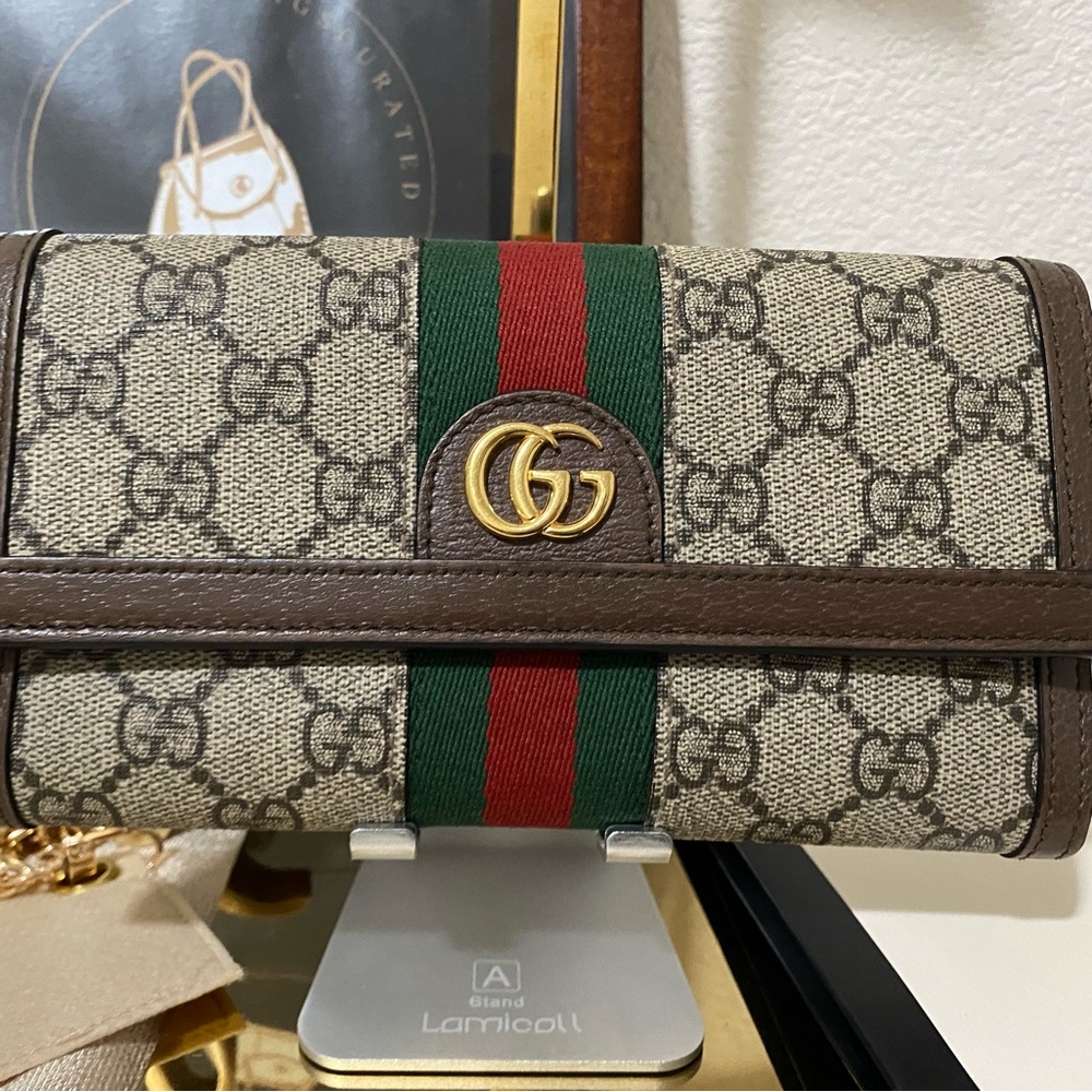 GUCCI OPHIDIA GG CONTINENTAL WALLET